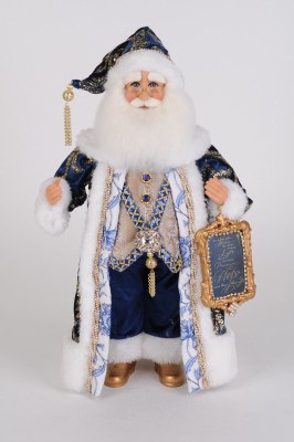 17" Dark Blue Santa