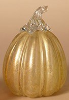 6" Gold Glass Pumpkin