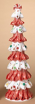 17" Red, White, and Multicolor Candy Cane Tree