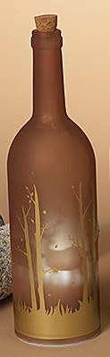 12" LED Brown Bottle With a Deer