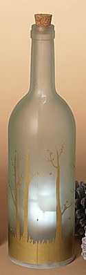 12" LED White Bottle With a Deer