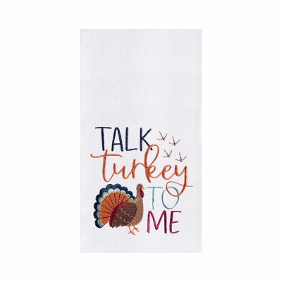 27" x 18" "Talk Turkey to me" Flour Sack Kitchen Towel