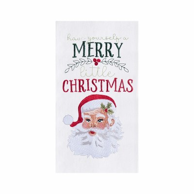 27" x 18" "Merry Little Christmas" Flour Sack Kitchen Towel