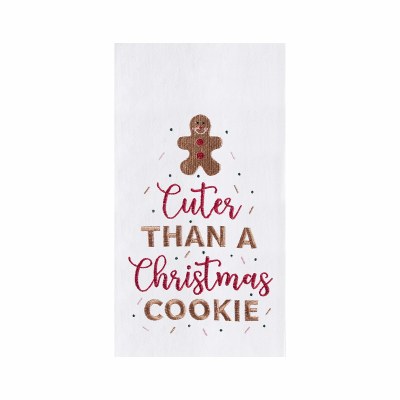 27" x 18" "Cuter Than a Christmas Cookie" Flour Sack Kitchen Towel