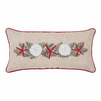 12" x 24" Christmas Sand Dollar Decorative Pillow