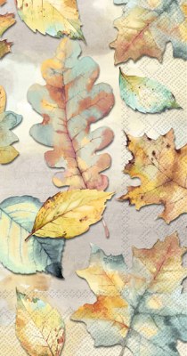 9" x 5" Multipastel Fall Leaves Guest Towels