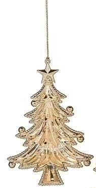 5" Crackle and Gold Christmas Tree Ornament