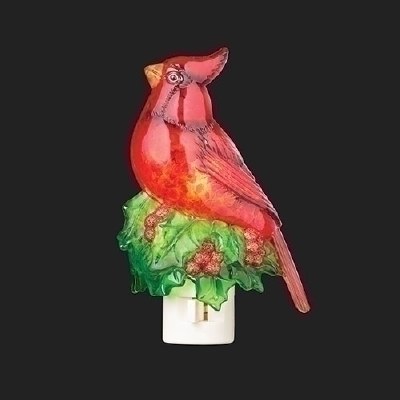 6" Glass Cardinal Nightlight