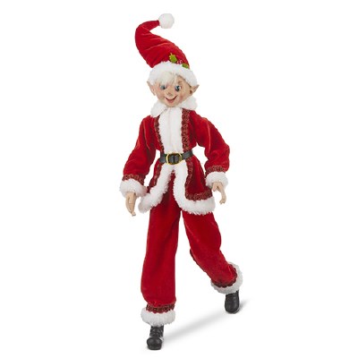 16" Elf Wearing a Red Outfit