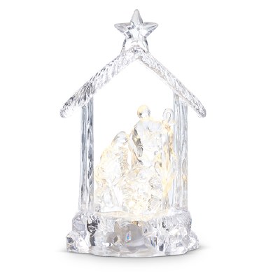 5" LED Clear Nativity Scene