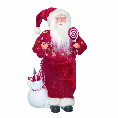 18" Red Santa Holding Candy