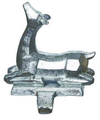 5" Silver Deer Metal Stocking Holder