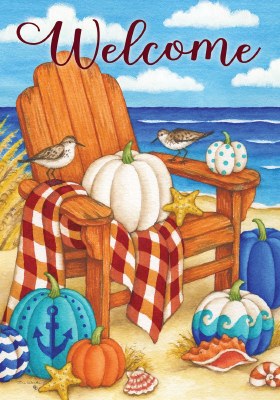 40" x 28" "Welcome" Fall Beach Large Flag