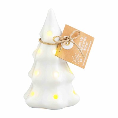 5" LED Ceramic Christmas Tree Sitter by Mud Pie
