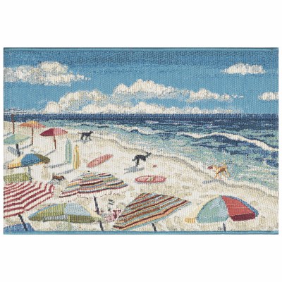 24" x 34.5" Esencia Dog at the Beach Indoor/Outdoor Rug