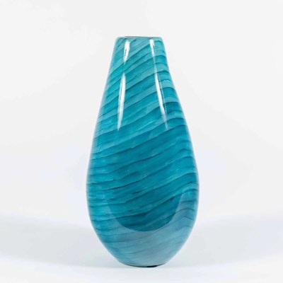 17" Tropical Tides Glass Vase