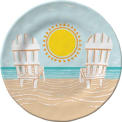 6" Round Sun on the Beach Lolita Appetizer Plate