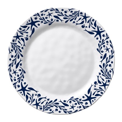 11" Round Navy Tidepool Dinner Plate