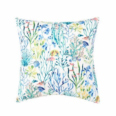 18" Sq Coralie Sound Coastal Indoor/Outdoor Decorative Pillow