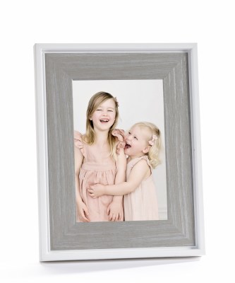 4" x 6" Gray and White Picture Frame