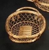 10" Gold Oval Metal Basket With Handles