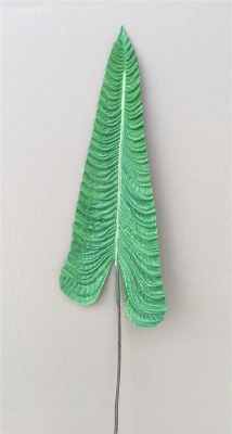 47" Faux Green King Anthurium Leaf