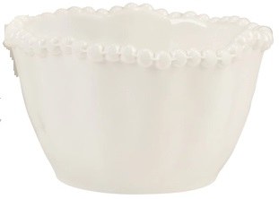 5" Round Cream Pearlette Melamine Bowl