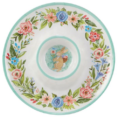 14" Round Easter Chip and Dip Dish
