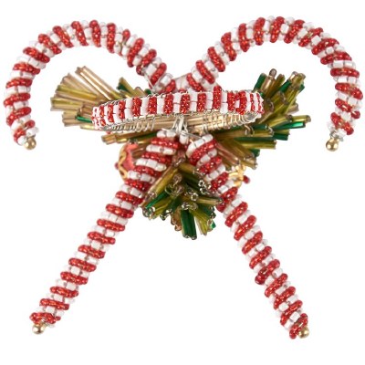 4" Candy Canes Napkin Ring