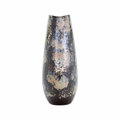 23" Dark Multicolor Ceramic Vase