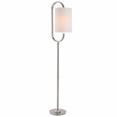 64" Silver Loop Floor Lamp