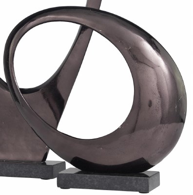 13" Dark Gray Sculpture With a Hole