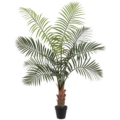 36" Faux Kentia Palm Tree in a Black Pot