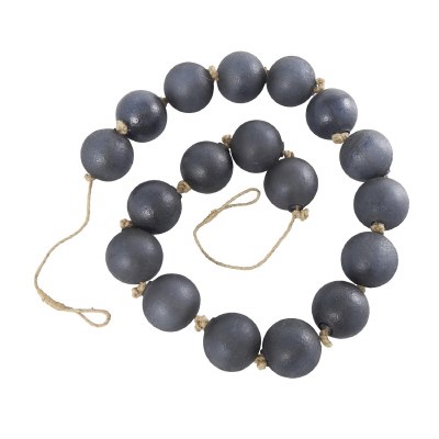 88" Black 3" Glass Beads Table Garland