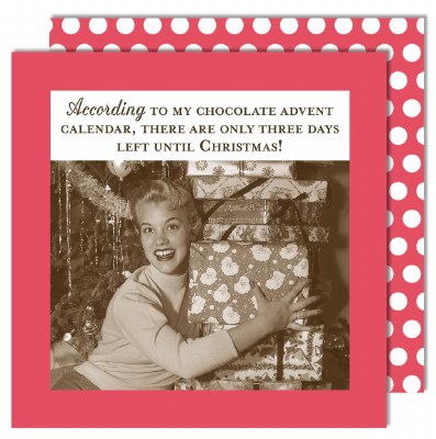 5" Square "My Chocolate Advent Calendar" Christmas Beverage Napkins