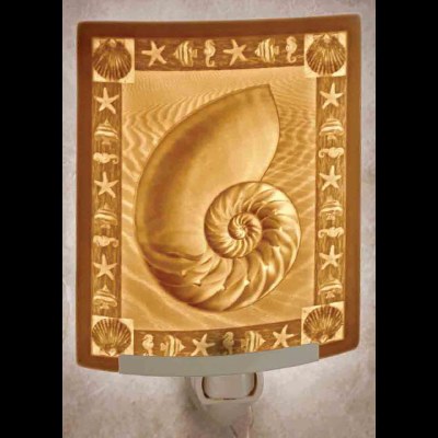 6" Ivory Nautilus Night Light
