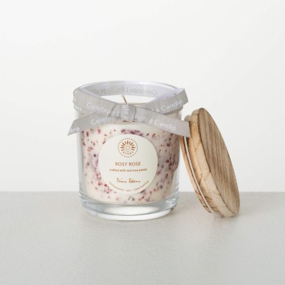 Small Rosy Rose Fragrance Candle Jar