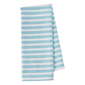 28" x 18" Turquoise Dobby Kitchen Towel