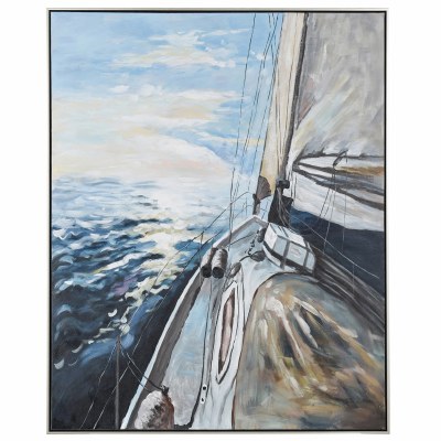 50" x 40" Deep Waters Coastal Canvas Framed