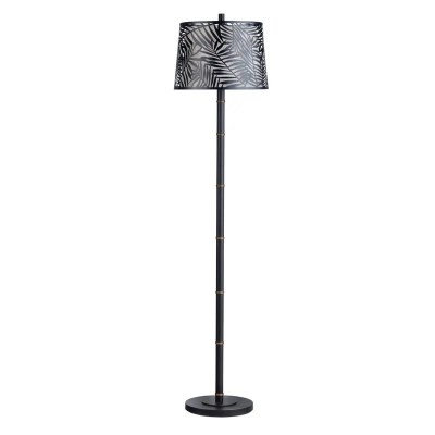 63" Bronze Palm Shade Floor Lamp