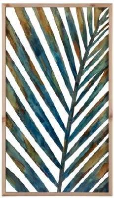 42" x 24" One Palm Frond Metal Tropical Wall Art Plaque