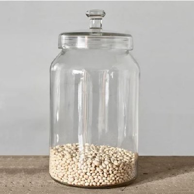 12" Clear Glass Canister