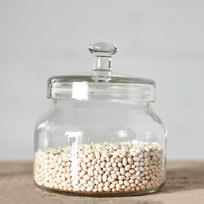 8" Clear Glass Canister