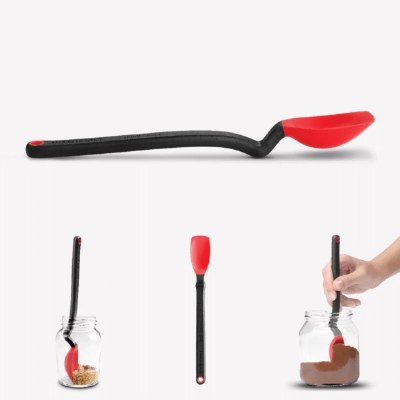 8" Red Mini Supoon Sit Up Spoon