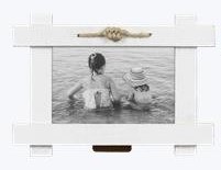 4" x 6" White Rope Knot Picture Frame