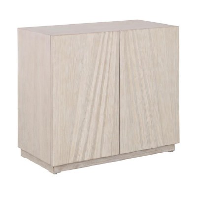 36" Two White Wash Groove Door Cabinet
