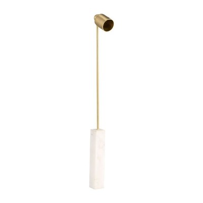 12" Gold and White Marble Handle Candle Snuffer