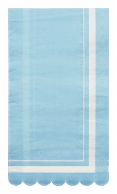 Sky Blue Scallop Edge Guest Towels