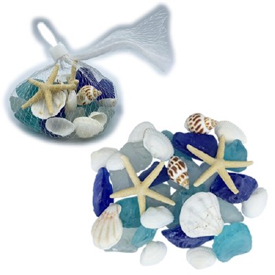 Bag of Shells, Sea Glass, and Starfish