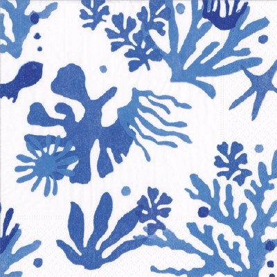 Blue Coral Beverage Napkins